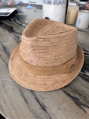 Tommy Bahama Woven Straw Fedora in Light Tan